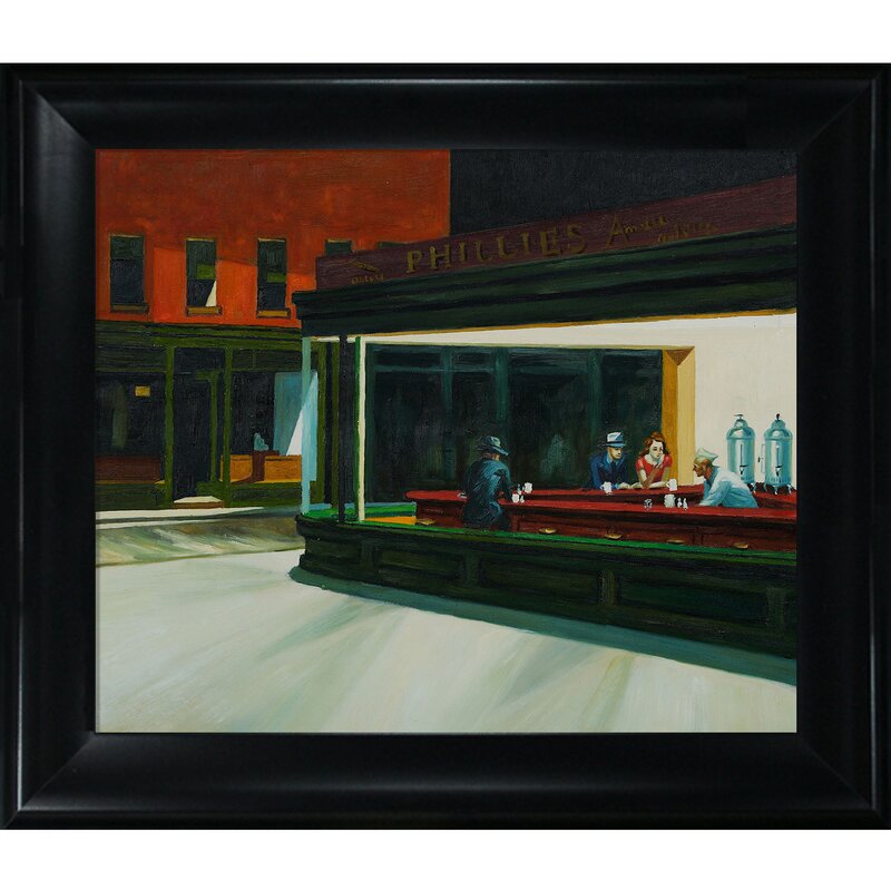 Tori Home Nighthawks By Edward Hopper Framed Painting Print Reviews